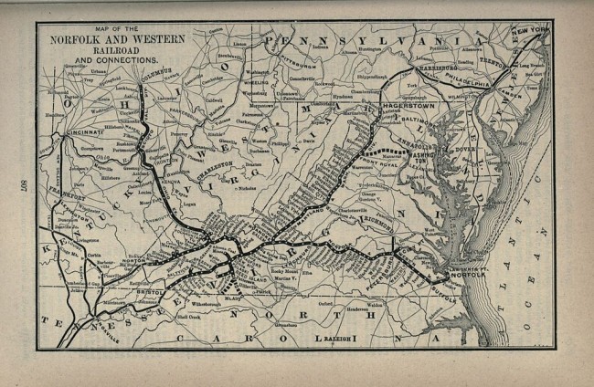 Norfolk & Western Railway, 1893 (Wikipedia)