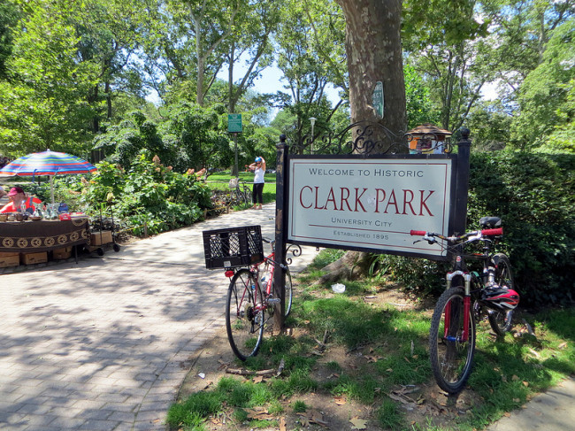 Entrance to Clark Park, 42nd & Baltimore (Simon/Flickr)