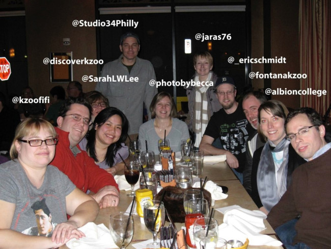 Hanging out with new Kzoo tweeps