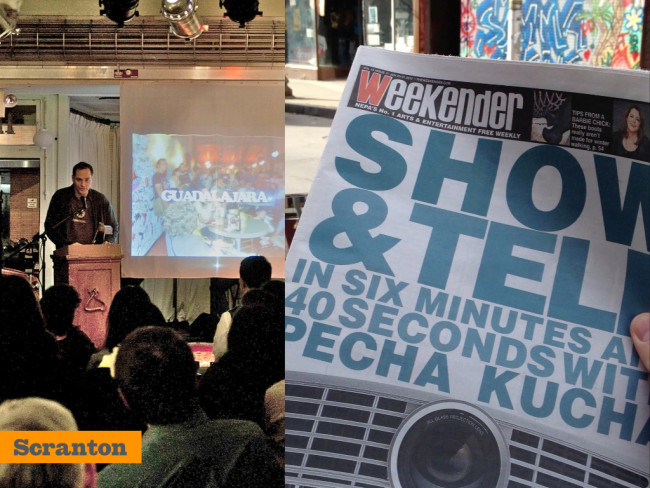 Pecha Kucha Night Scranton, making the front page of the local alt-weekly