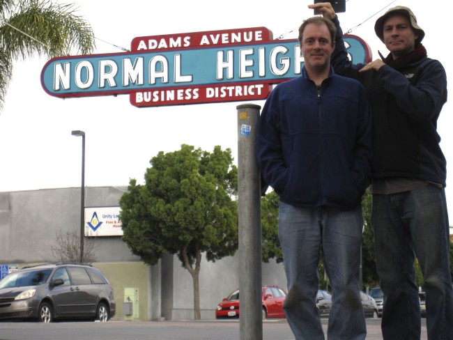 A cheery sign welcomes you to the San Diego neighborhood of Normal Heights